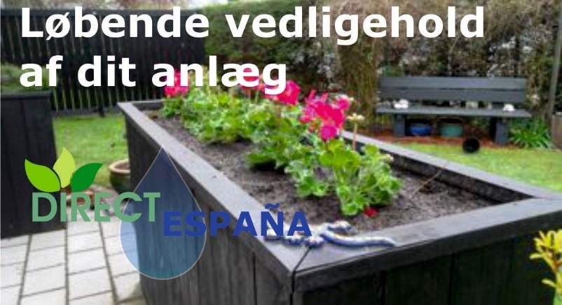 Løbende vedligehold af dit vandings anlæg.